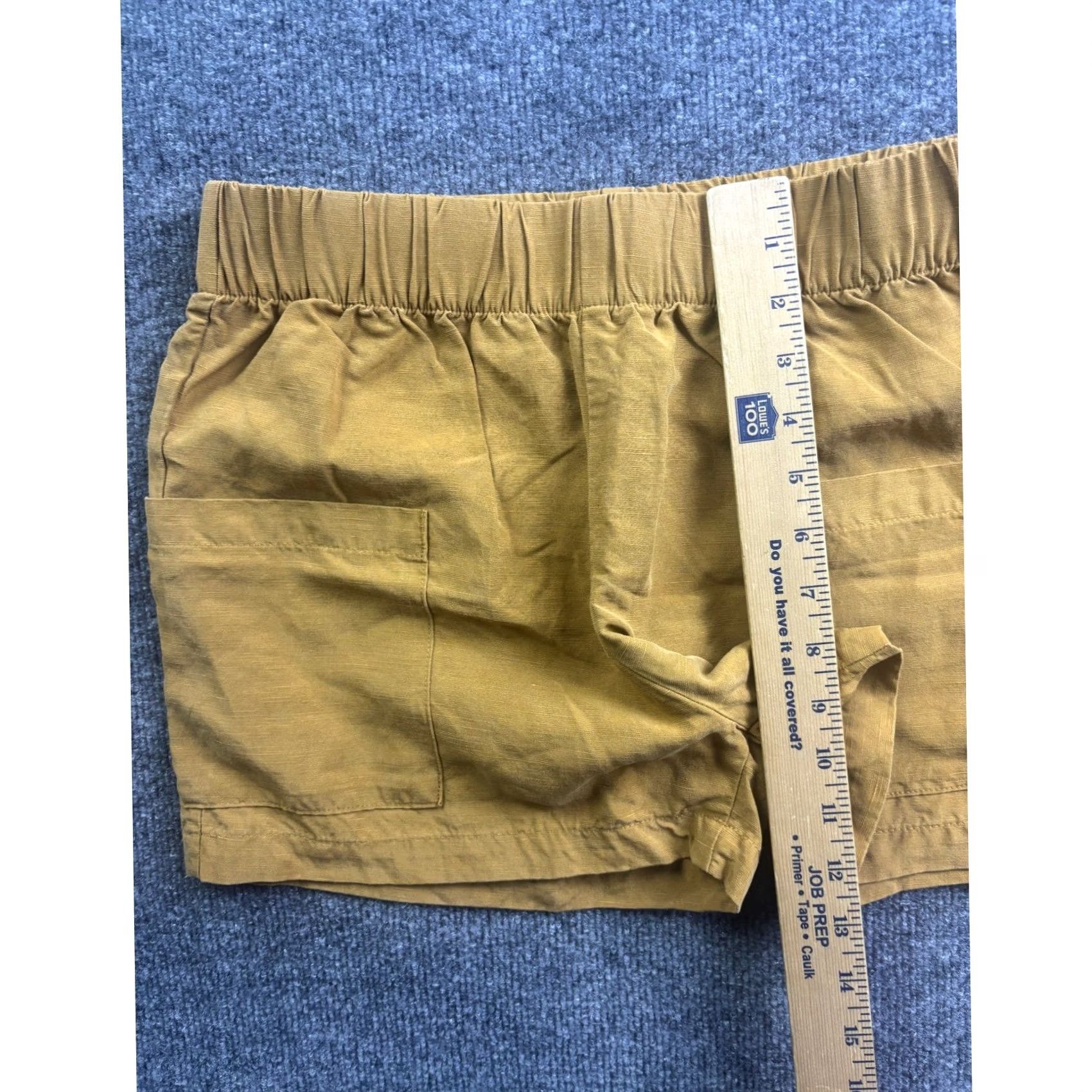 tentree TenTree Shorts Women Medium Yellow Tencel Linen Blend Elastic Waist Patch Pocket Size 28" / US 6 / IT 42 - 4 Thumbnail