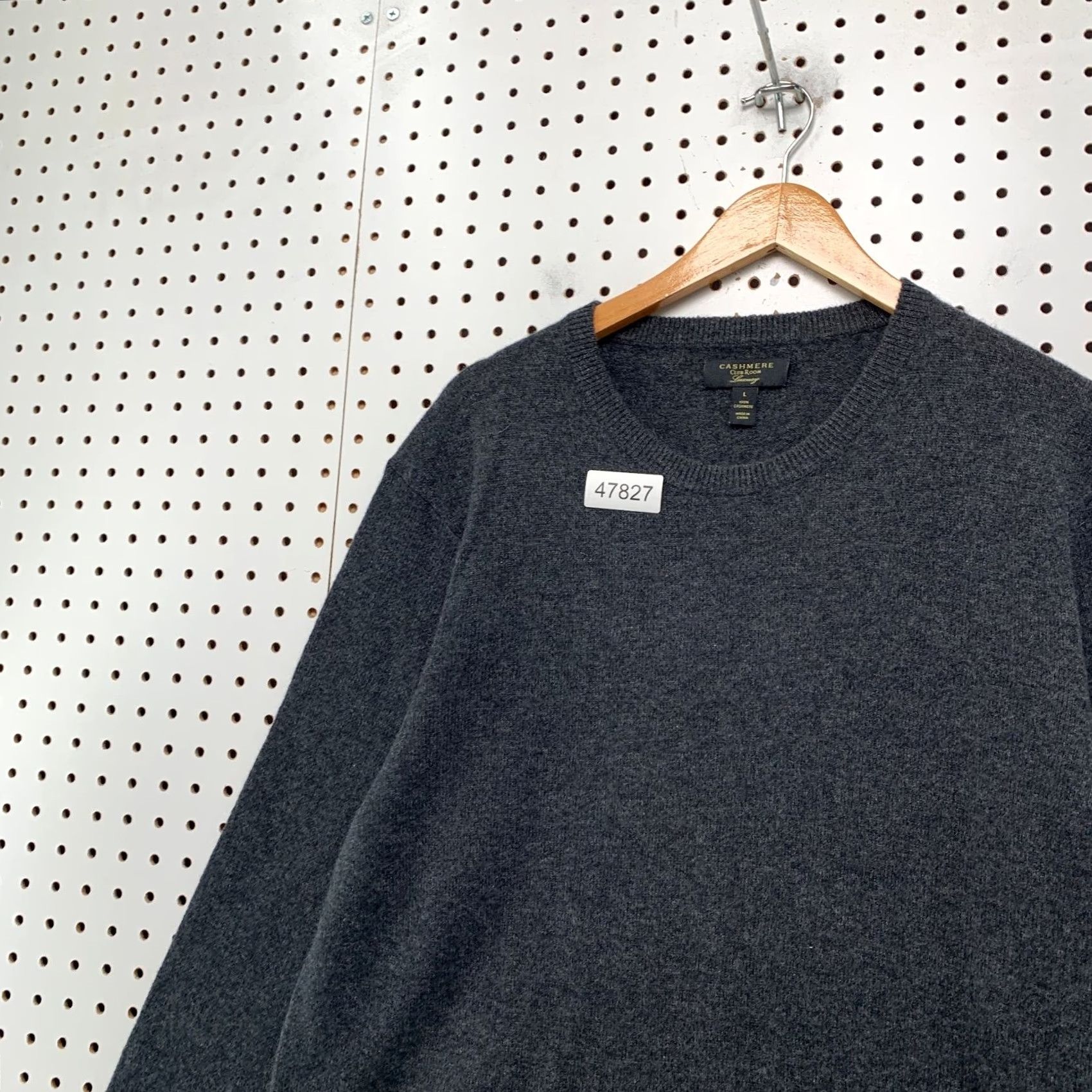Vintage Club Room 100% Cashmere Sweater Mens L Gray Casual Preppy Business Soft Shirt Size US L / EU 52-54 / 3 - 3 Thumbnail