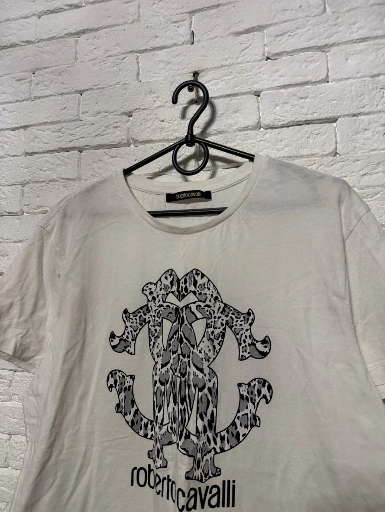 Roberto Cavalli Roberto Cavalli Huge Leopard Logo T-shirt Sz XXL Size US XXL / EU 58 / 5 - 2 Thumbnail