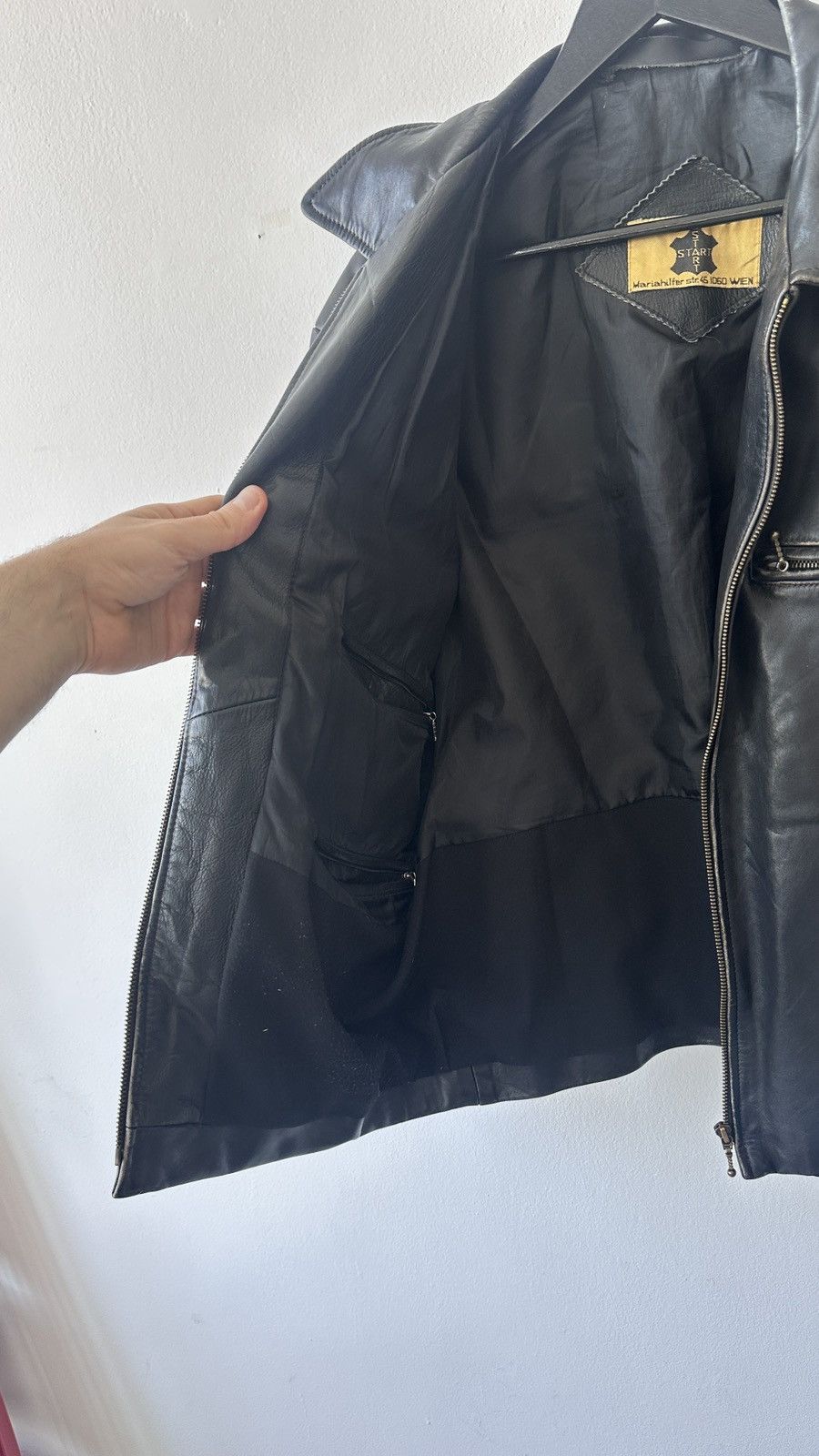Other Genuine Leather Cafe Racer Jacket Distressed Moto Biker Size US L / EU 52-54 / 3 - 17 Thumbnail
