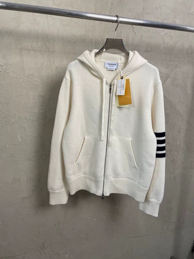Thom Browne Thom Browne Wool knit zip hoodie Size US M / EU 48-50 / 2 - 1 Thumbnail