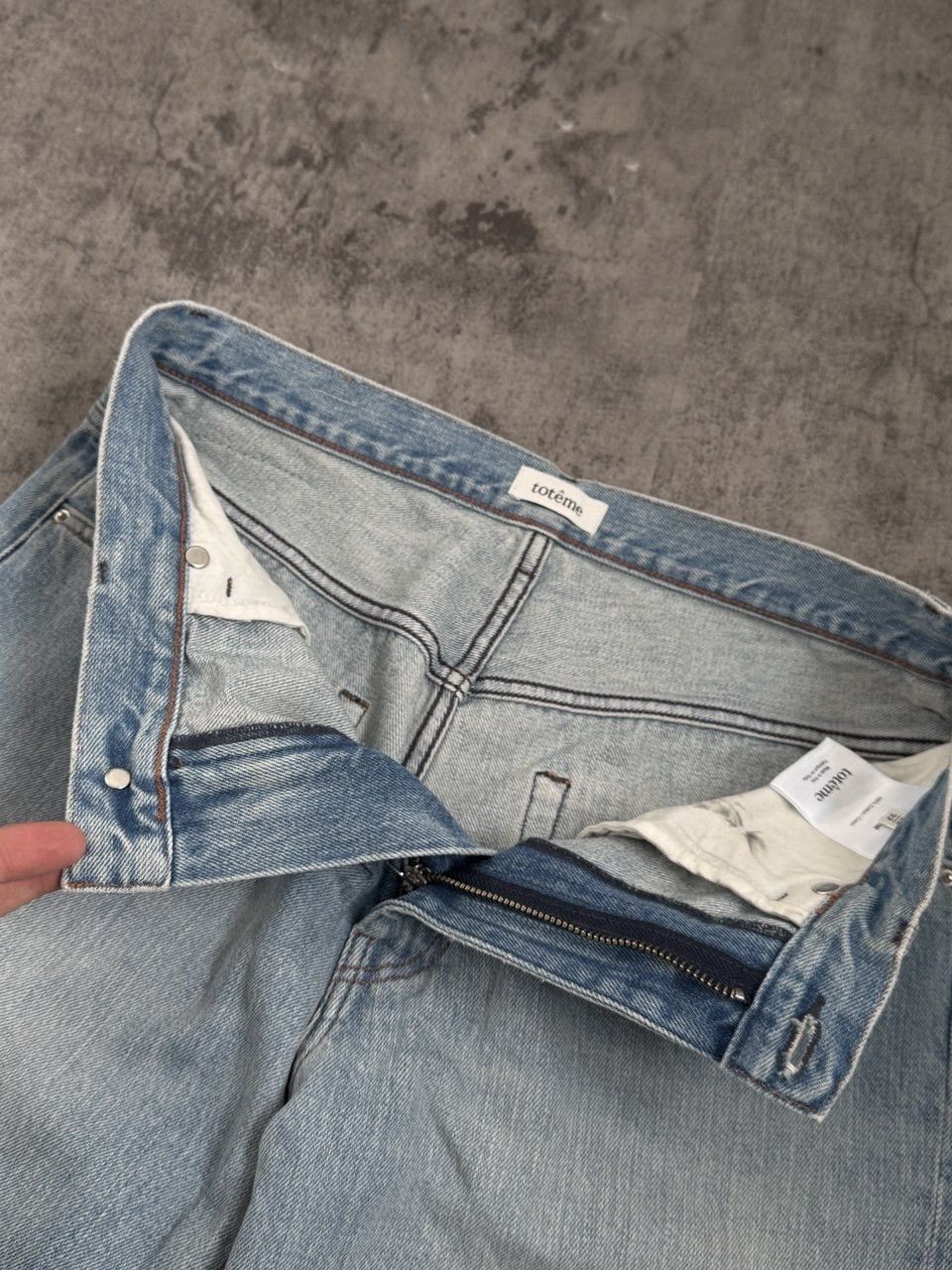 Other Toteme Blue Washed Denim Jeans Size US 32 / EU 48 - 16 Thumbnail