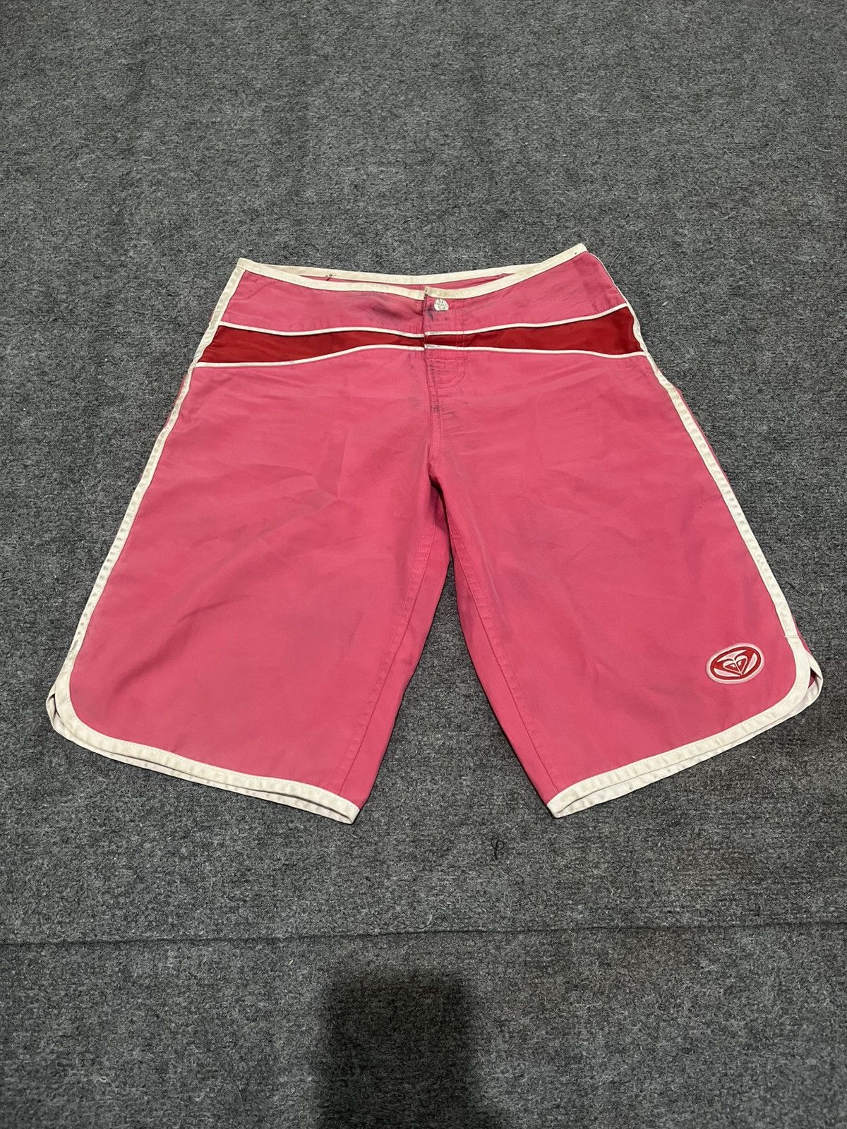 Japanese Brand VINTAGE Y2K ICON! Roxy Board Shorts Hot Pink Contrast Red Size US 29 - 3 Thumbnail