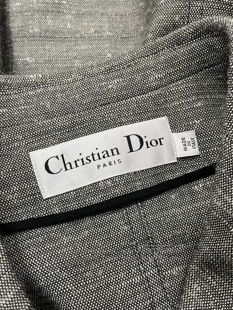 Dior Dior Gray double-breasted gun collared suit jacket Size S / US 4 / IT 40 - 4 Thumbnail