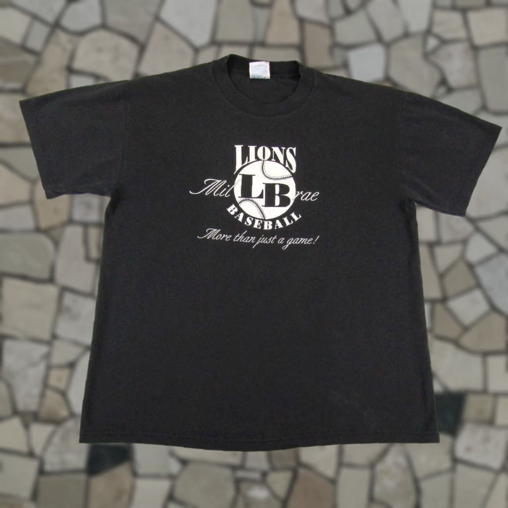 Hanes Vintage Hanes Baseball T-Shirt Men Large Black 90s Sports Graphic Cotton Tee Size US L / EU 52-54 / 3 - 1 Thumbnail