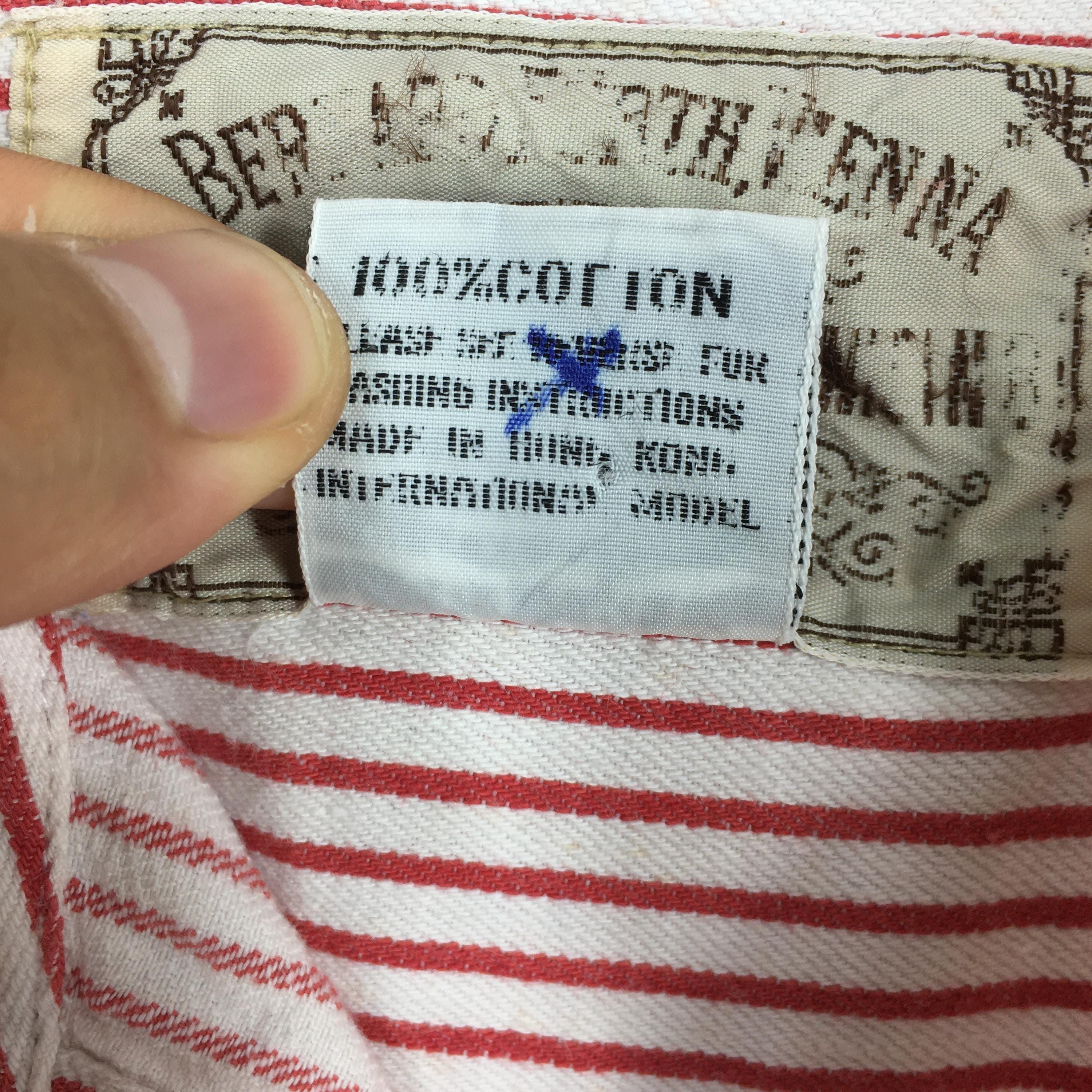 Flannel × Vintage Vintage Vertical Stripes Red Flannel Western Shirt Large Size US L / EU 52-54 / 3 - 7 Thumbnail