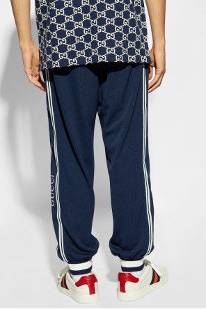 Gucci o1la5ras0426 Technical Jersey Joggers & Sweatpants in Navy Size US 38 / EU 54 - 4 Thumbnail