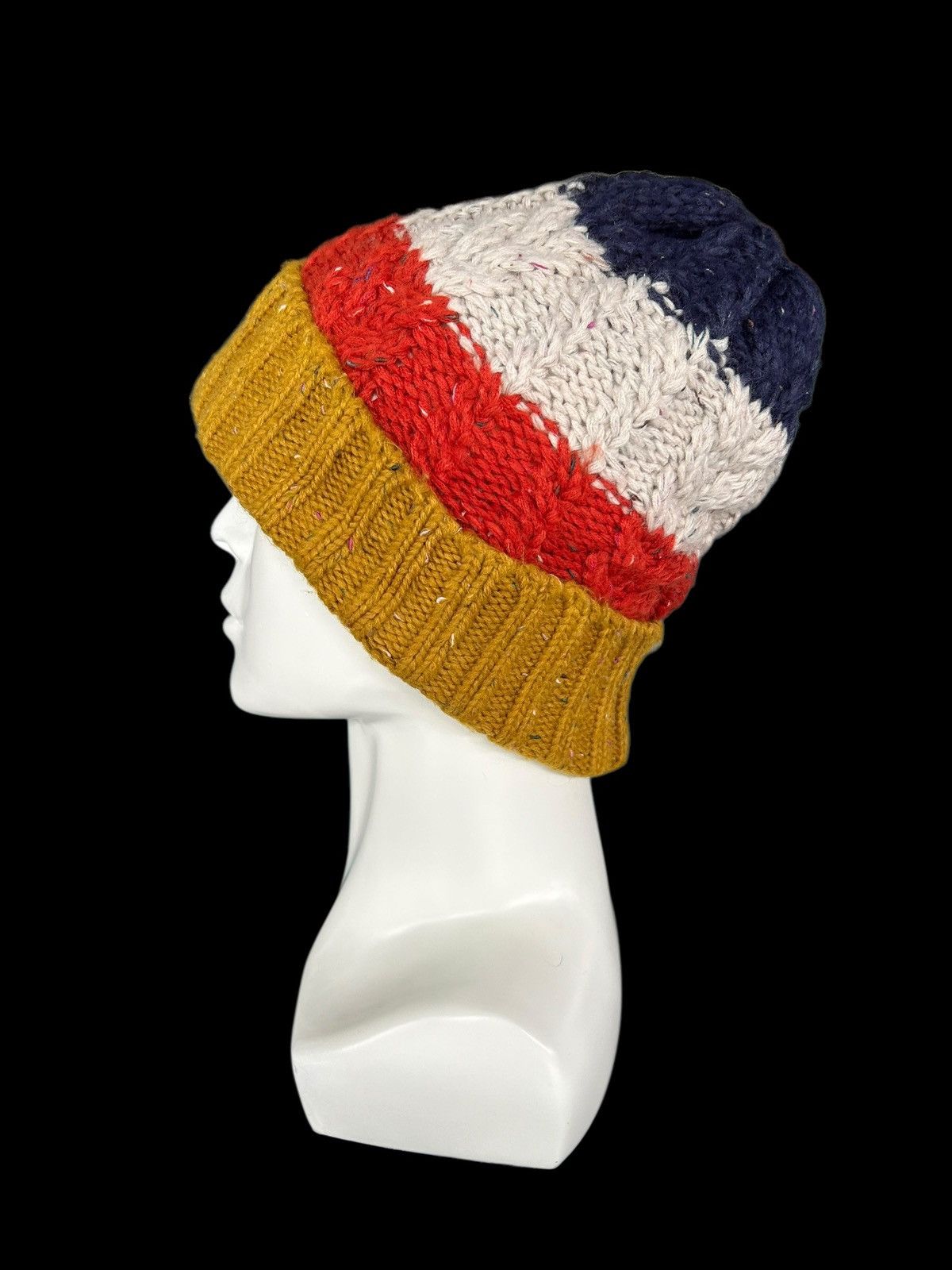Japanese Brand × Kapital × Vintage Crochet Knitted handmade Beanie Hats Rare☠️☠️ Size ONE SIZE - 2 Thumbnail