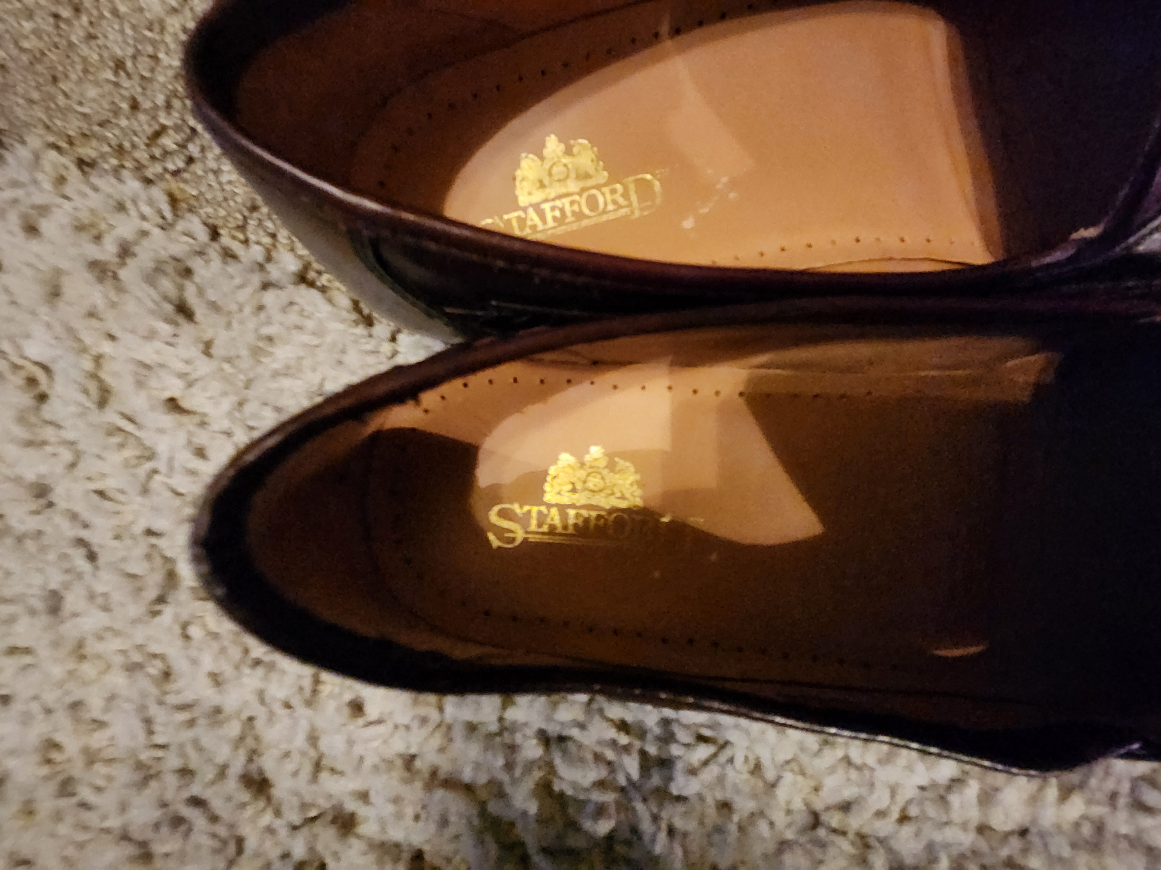 Stafford Men's 100% Leather Tasseled Slip-On Loafers Size US 12 / EU 45 - 4 Thumbnail