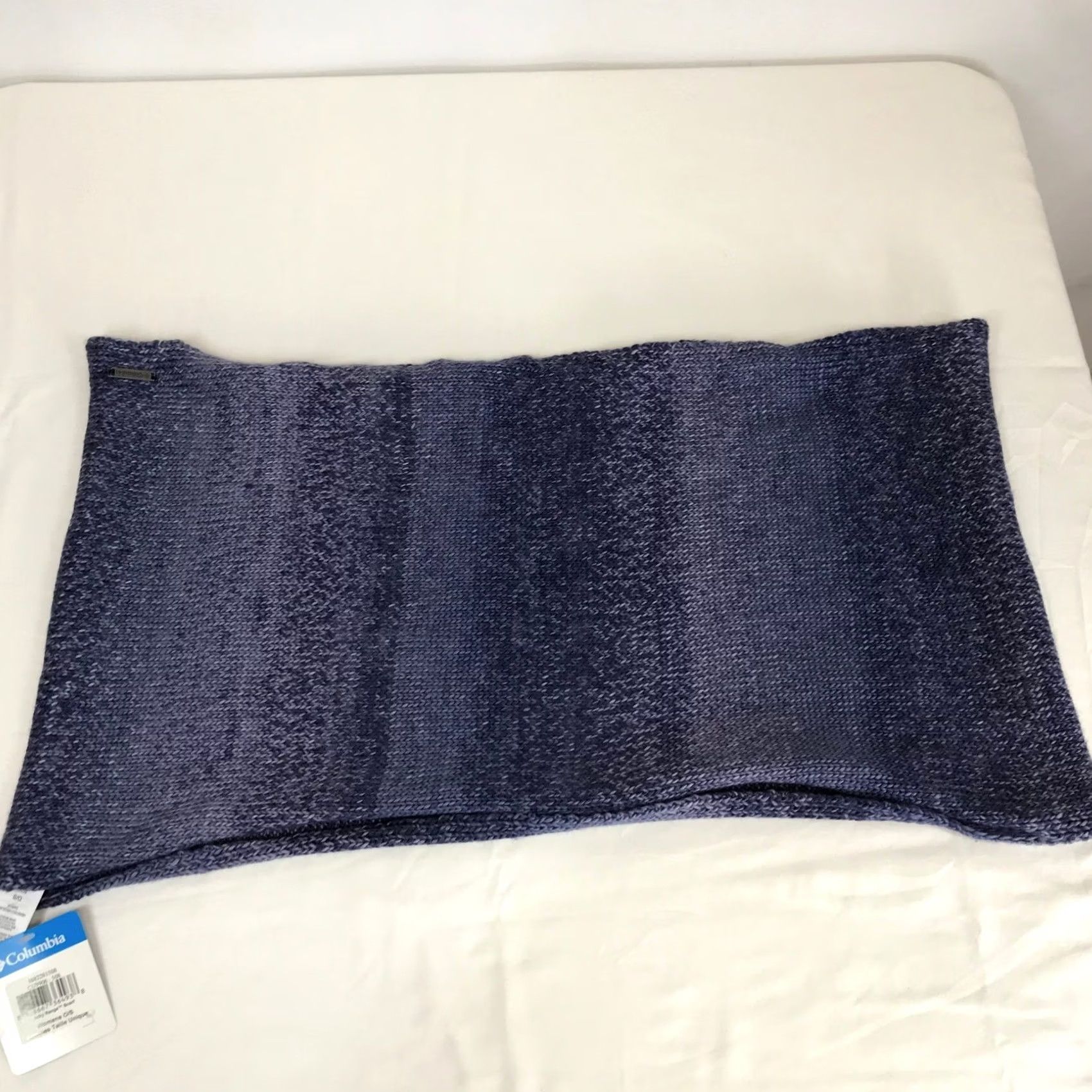 Vintage Columbia Rocky Range Womens Knit Scarf - Blue Gray Neck Warmer Size ONE SIZE - 4 Thumbnail