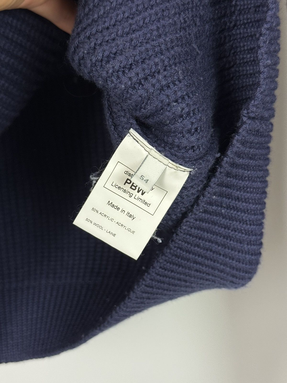 Pierre Balmain Pierre Balmain Wool Blend Knit Navy Sweater Size US L / EU 52-54 / 3 - 13 Thumbnail