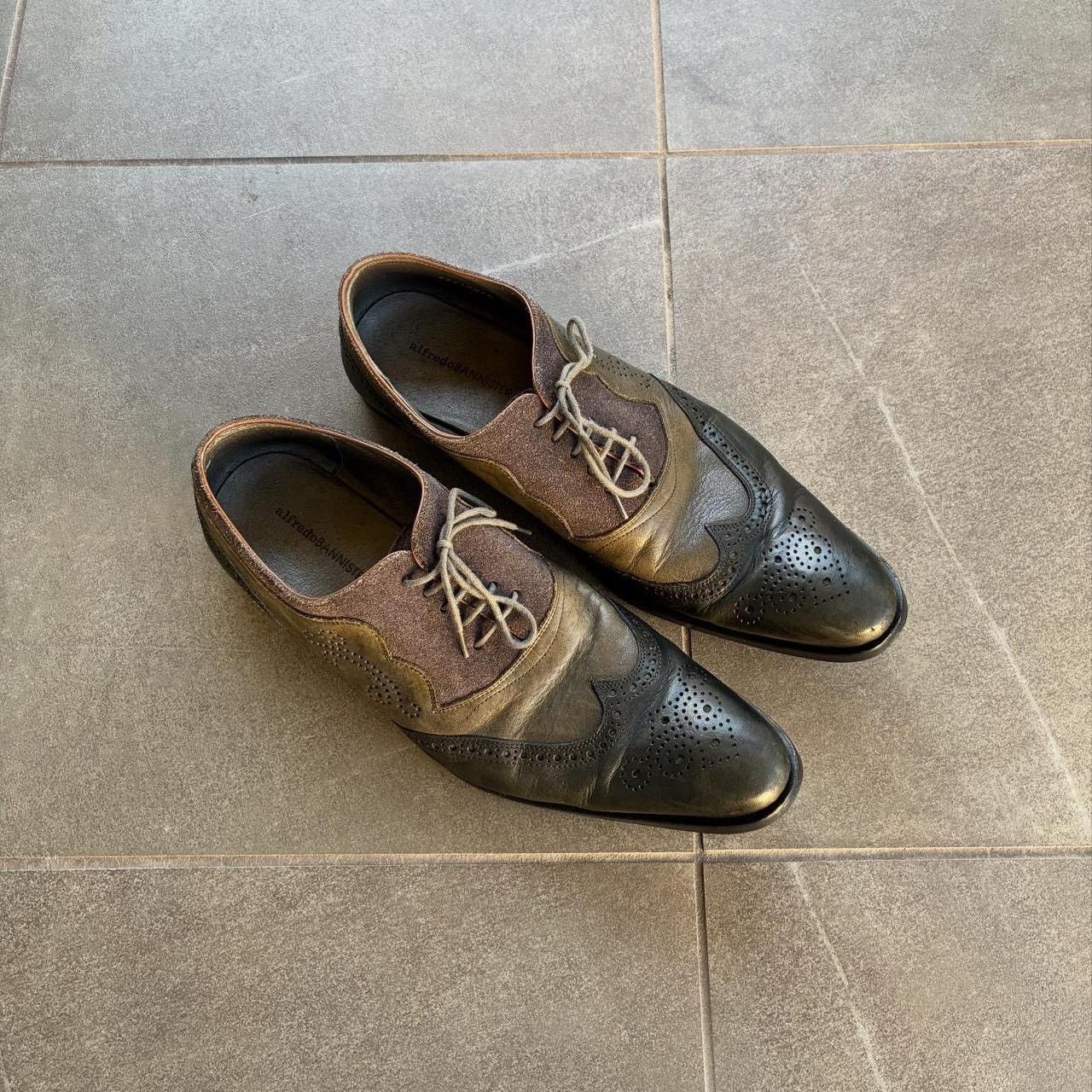 Alfredo Bannister Japanese brand Alfredobannister brogue style pointed shoes Size US 11 / EU 44 - 3 Thumbnail