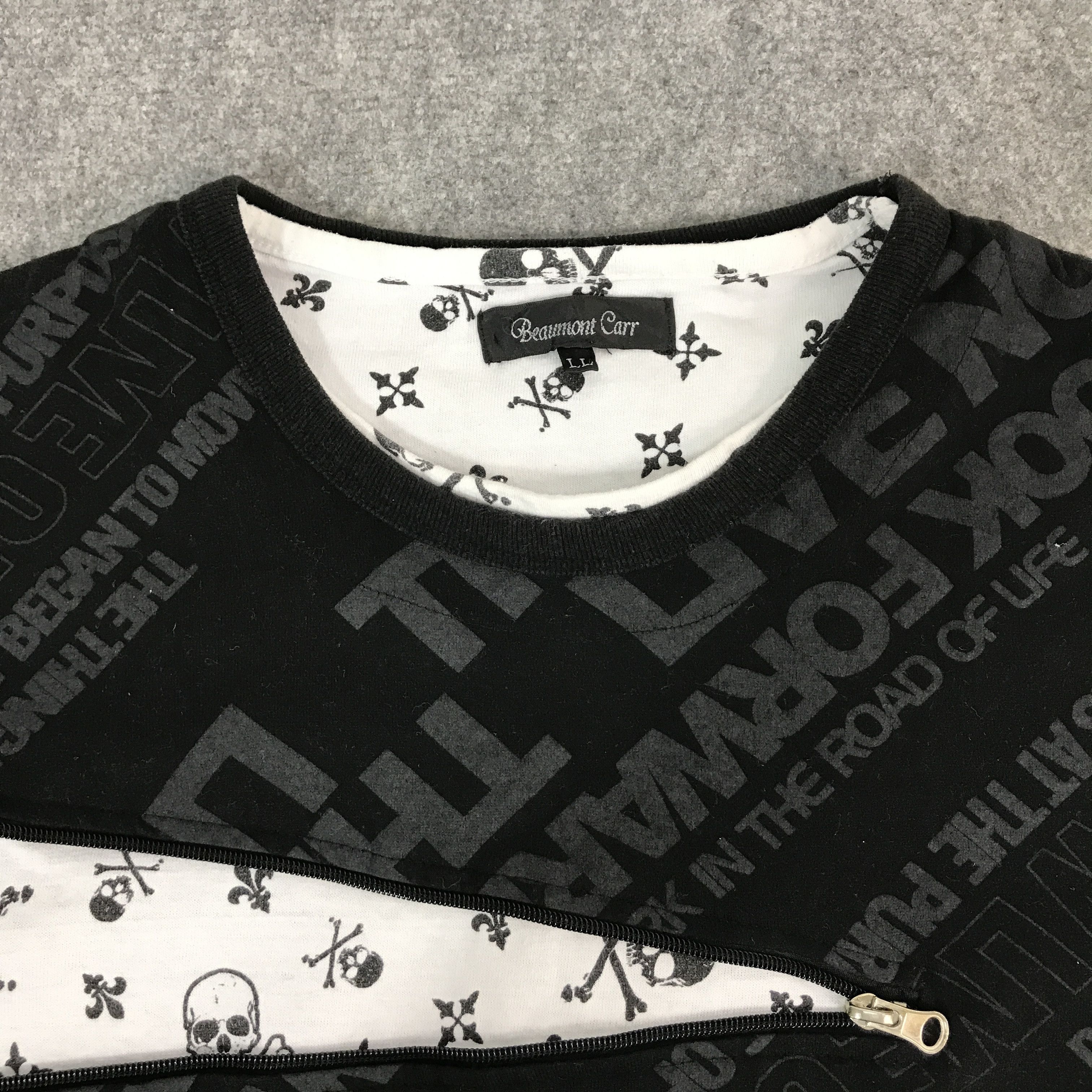 Japanese Brand Vtg Gothic Punk beaumont carr zipper t-shirt Size US L / EU 52-54 / 3 - 6 Thumbnail