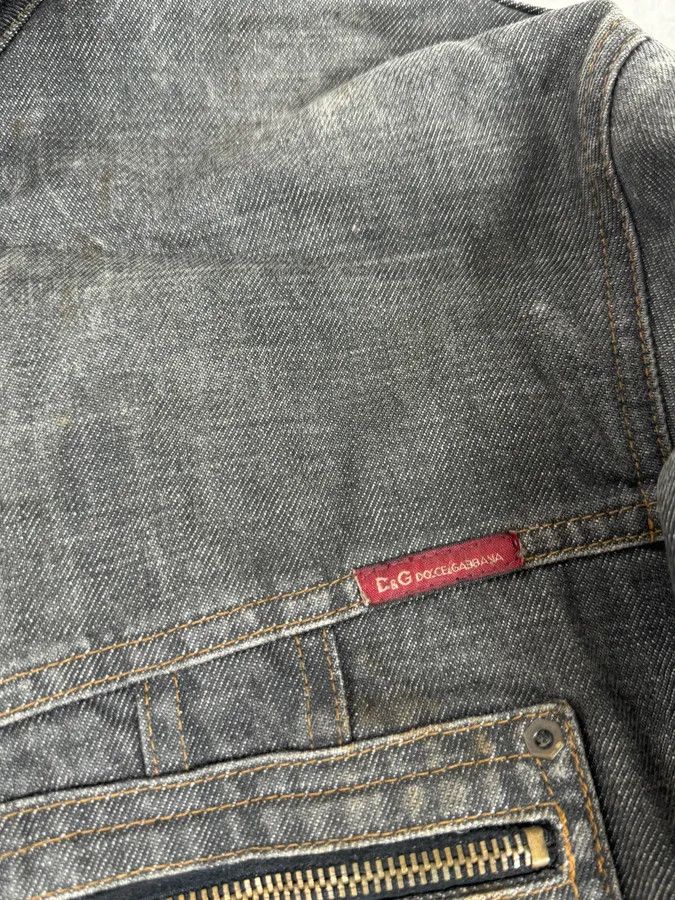 Dolce & Gabbana AW2003 Dolce & Gabbana Grey Raw Denim Jacket Size US L / EU 52-54 / 3 - 10 Thumbnail