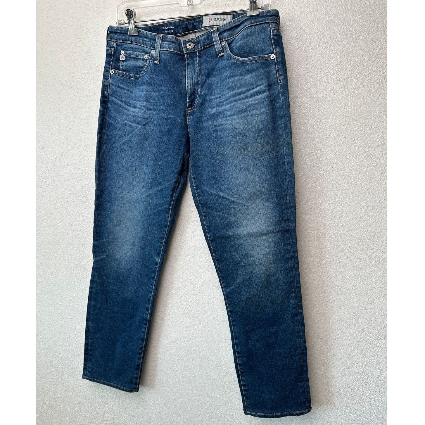 AG Adriano Goldschmied AG Prima Jeans Medium Light Wash Womens US 30R Cigarette Size 30" / US 8 / IT 44 - 3 Thumbnail