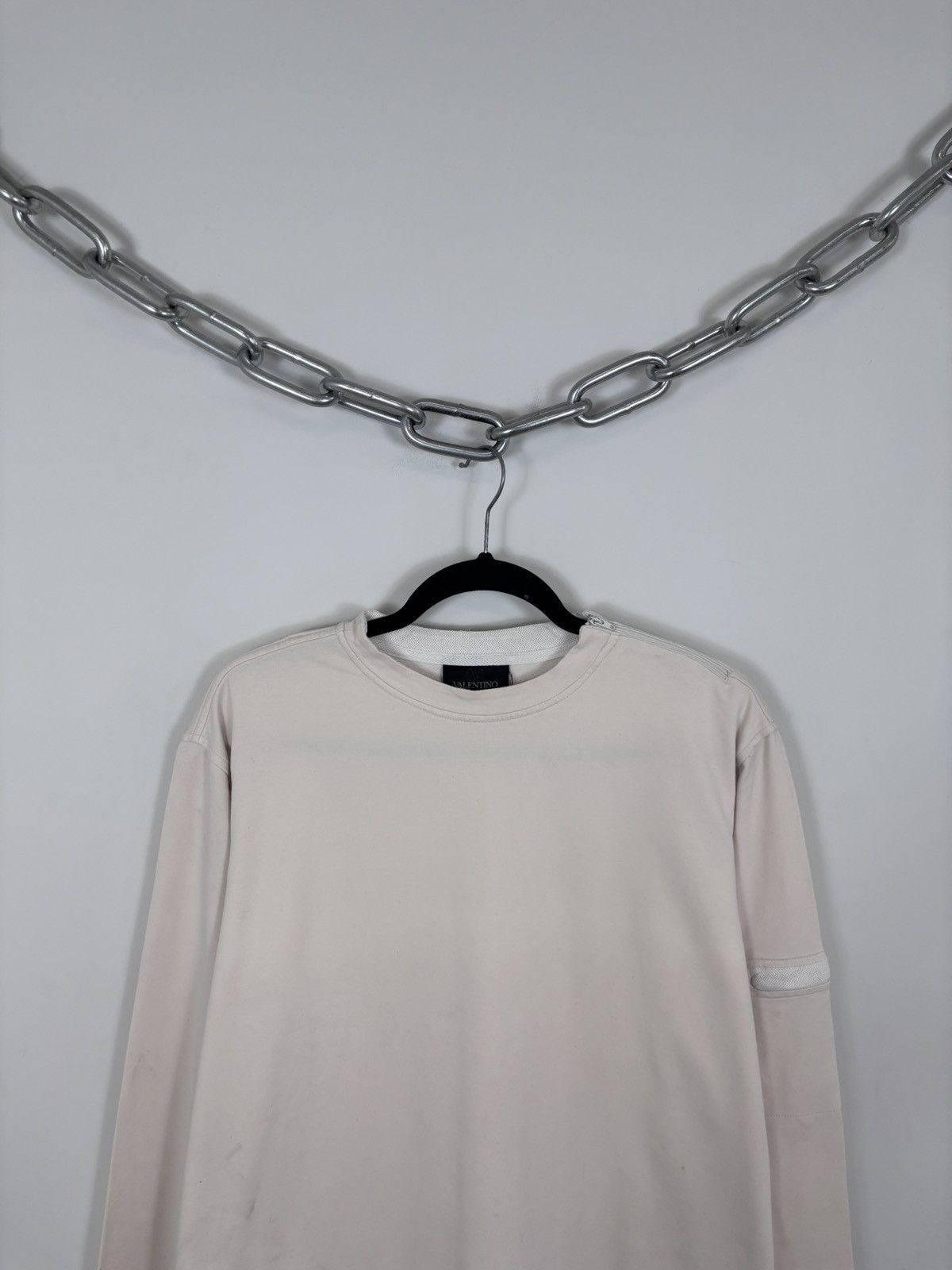 Valentino Vintage Valentino Sport Men’s Ivory Pink Long Sleeve T-Shirt Size US L / EU 52-54 / 3 - 2 Thumbnail