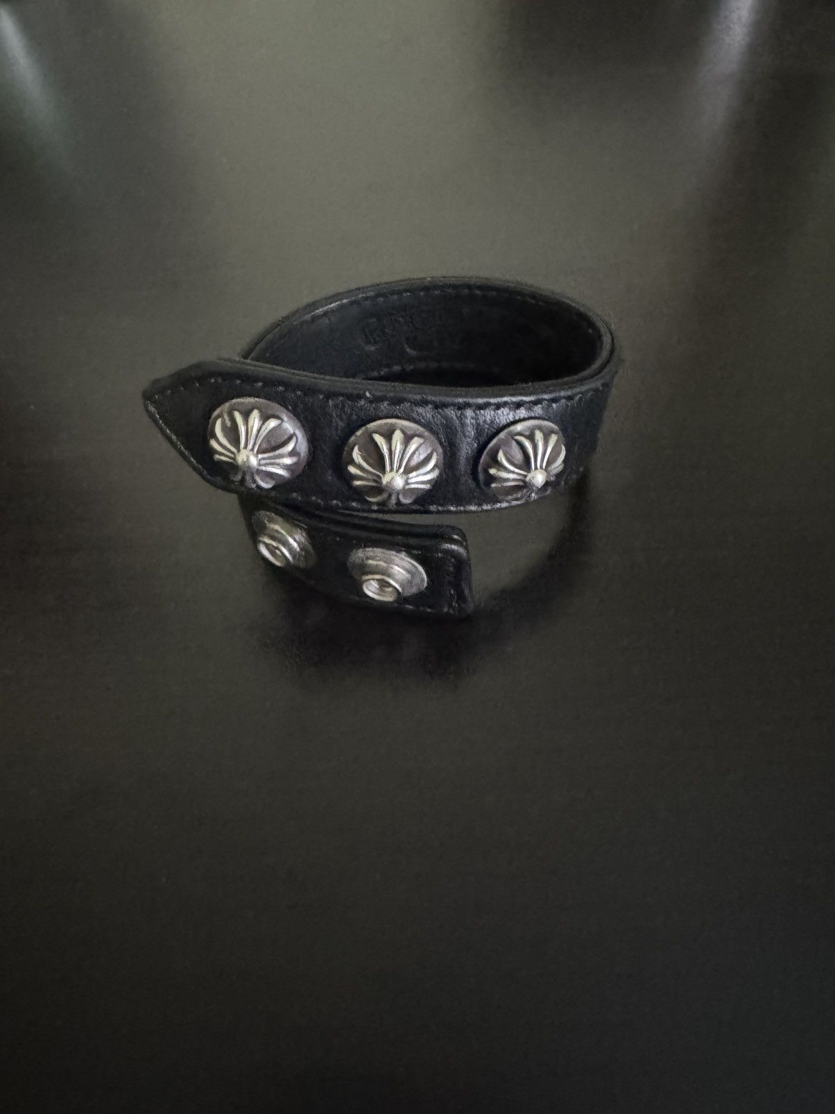 Chrome Hearts Chrome Hearts Cross Snap Leather Bracelet Size ONE SIZE - 2 Thumbnail