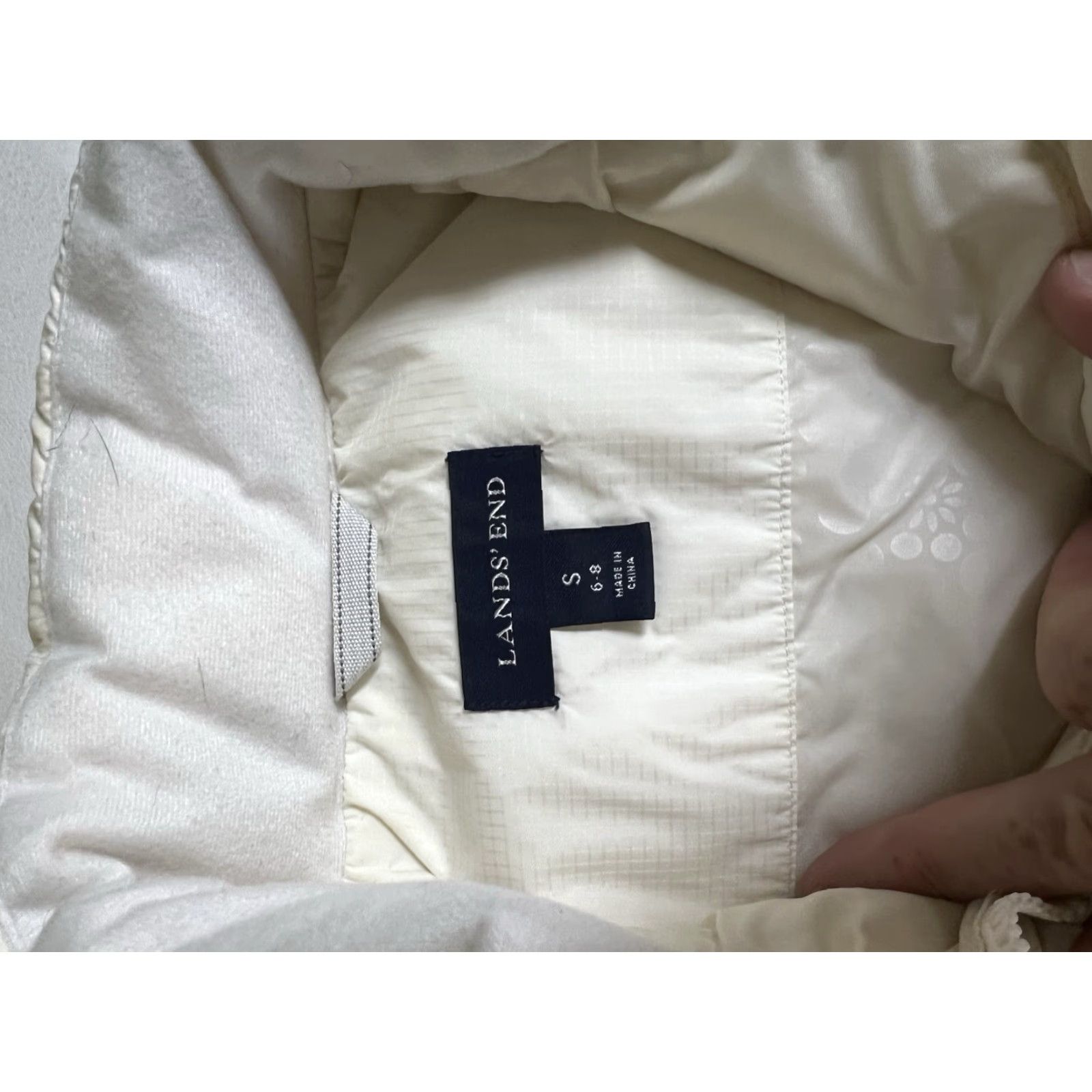 Lands' End Lands' End Down Puffer Vest Womens Size S Ivory Full Zip Size S / US 4 / IT 40 - 6 Thumbnail