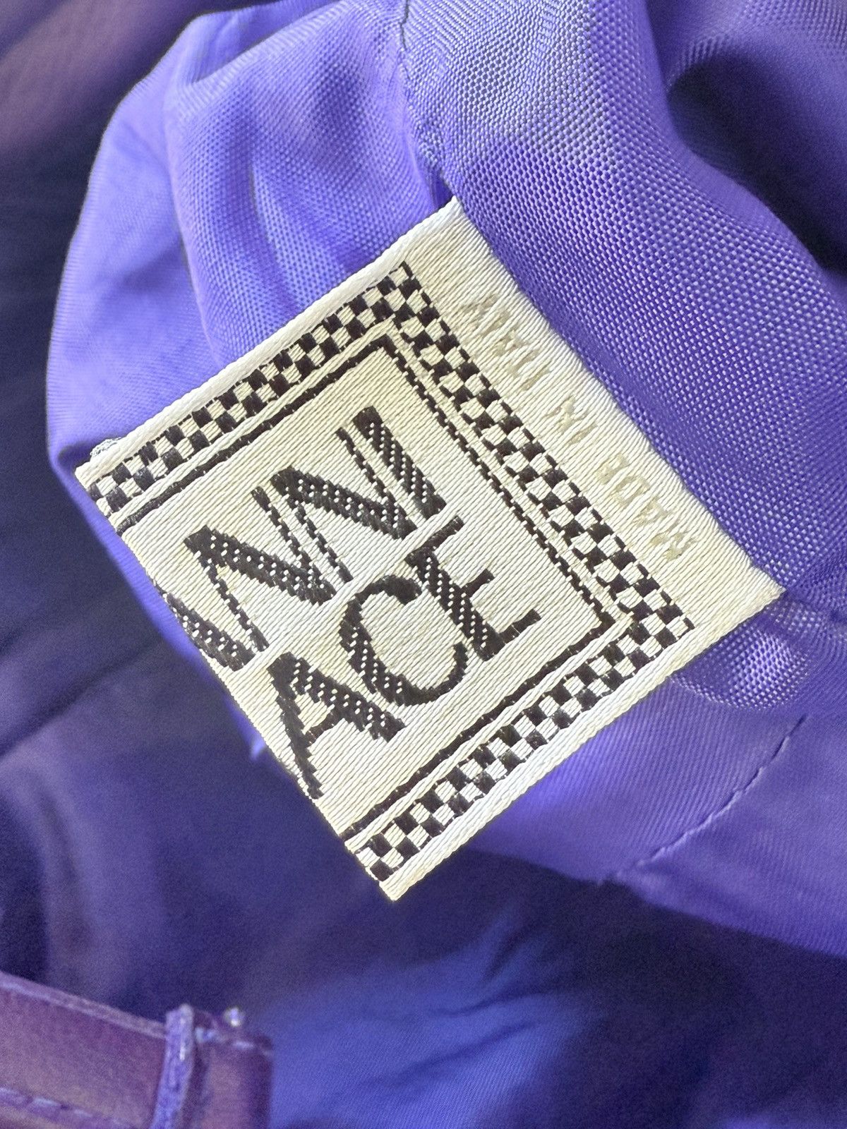 Versace Gianni Versace 1996 F/W Purple Leather Belted Shift Dress Size XS / US 0-2 / IT 36-38 - 10 Thumbnail