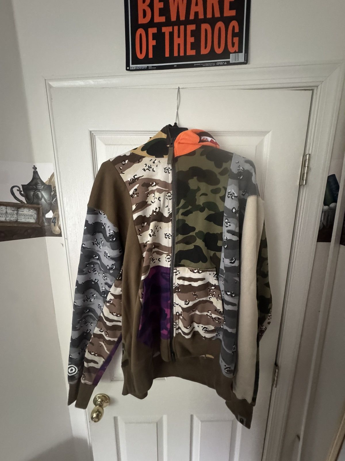 Bape Crazy Camo Mad Shark Relaxed Full Zip Hoodie Size US XXL / EU 58 / 5 - 1 Thumbnail