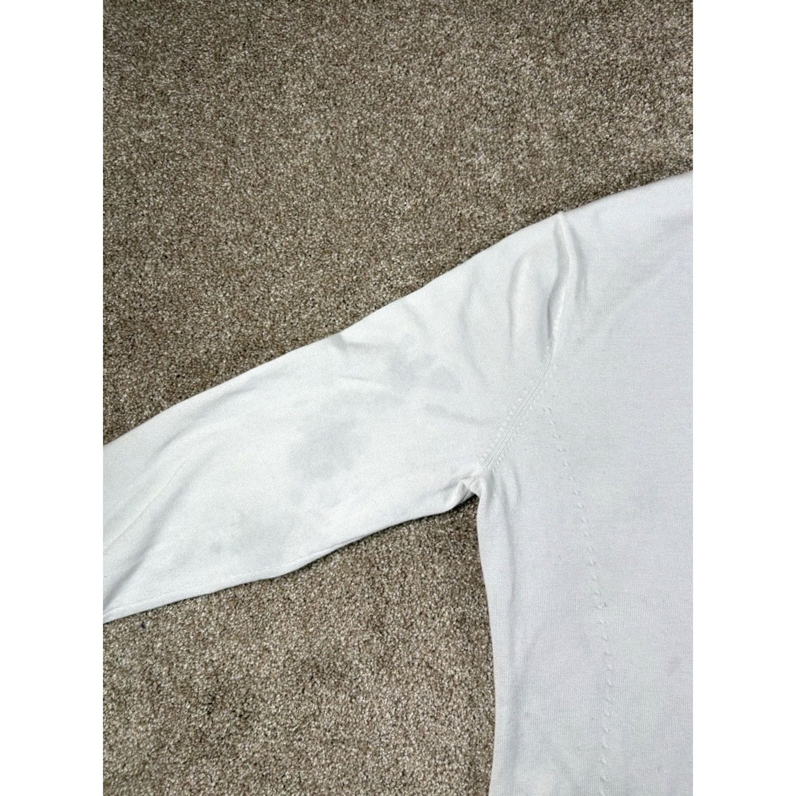 Pendleton VINTAGE Pendleton Sweater Womens Large White Knit Cardigan Button Size L / US 10 / IT 46 - 5 Thumbnail