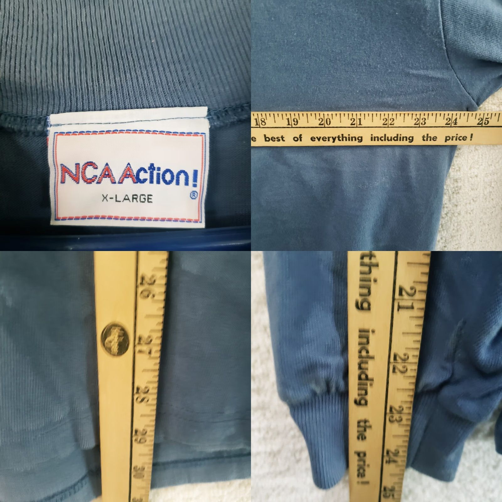 Vintage VINTAGE NCAAction Clemson Tigers Long Sleeve Tee Shirt Men XL Blue 90s Logo Mock Neck Jersey Cotton Blend All Seasons Size US XL / EU 56 / 4 - 8 Thumbnail