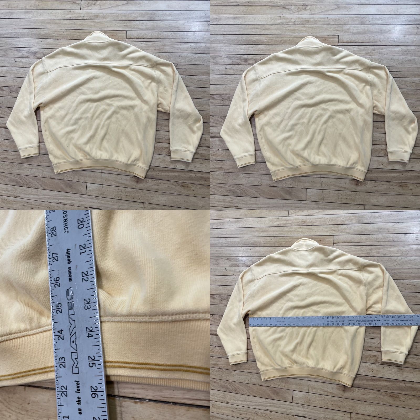 Tommy Bahama TOMMY BAHAMA Sweater Mens L 1/4 Zip Yellow Pullover Knit Mock Neck Long Sleeve Casual Classic Size US L / EU 52-54 / 3 - 10 Thumbnail