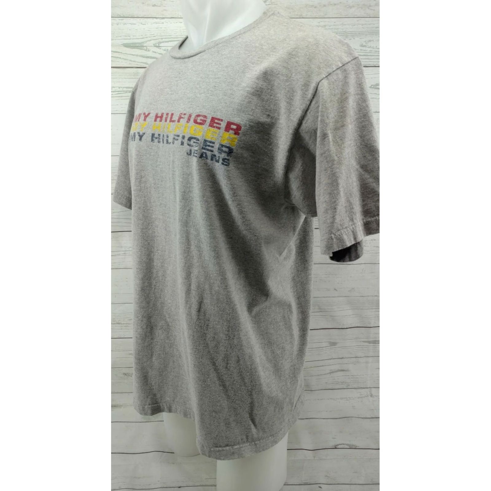 Tommy Hilfiger Tommy Hilfiger Logo T-Shirt Men’s Medium Gray Shirt Crew Neck Short Sleeve Cotton Blend Regular Fit Size US M / EU 48-50 / 2 - 3 Thumbnail