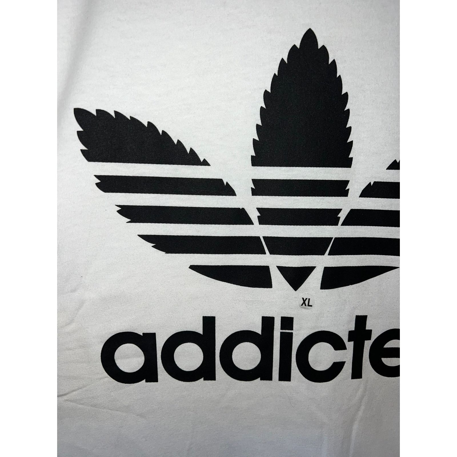 Gildan Y2K Addicted Adidas Weed Marijuana Smoke White Shirt 2000s M Size US XL / EU 56 / 4 - 3 Thumbnail
