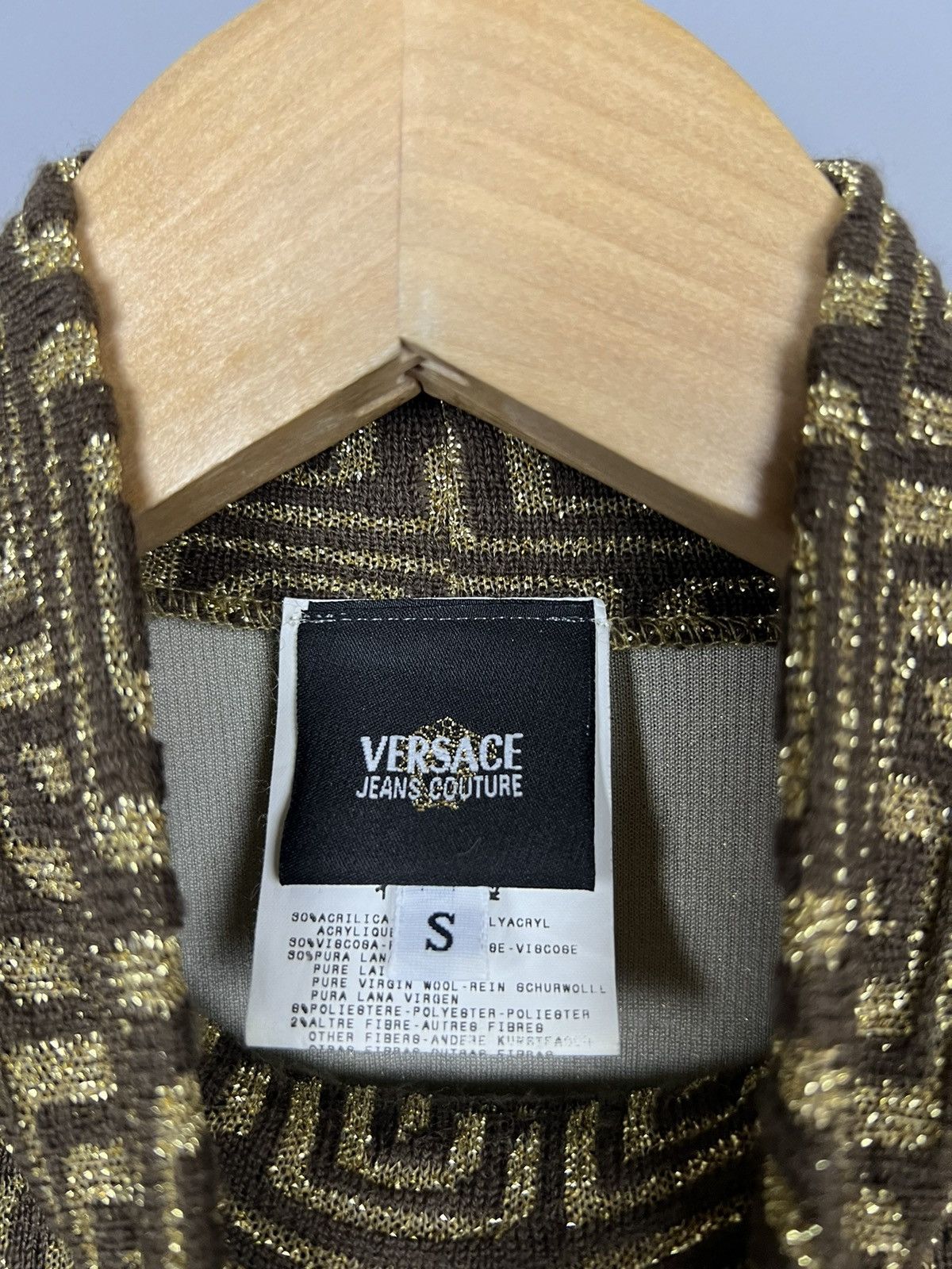 Versace Jeans Couture RARE Versace Jeans Couture stretch long sleeve golf vintage Size S / US 4 / IT 40 - 3 Thumbnail