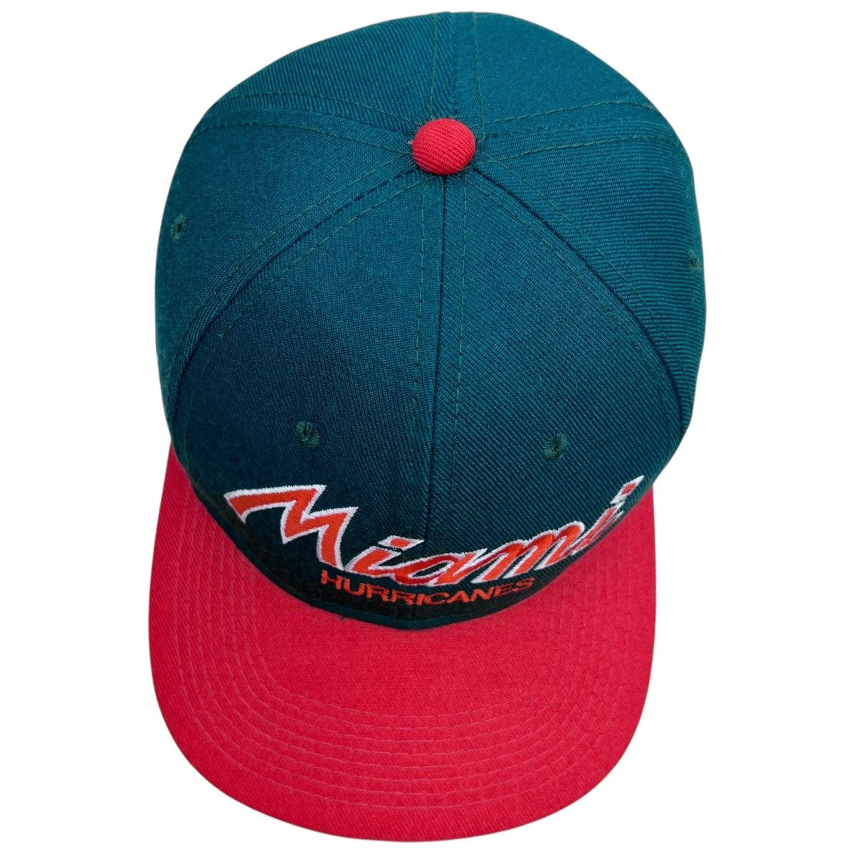 NCAA × Sports Specialties × Vintage 90s NCAA Miami Hurricanes Script Sports Specialties Snapback Size ONE SIZE - 5 Thumbnail