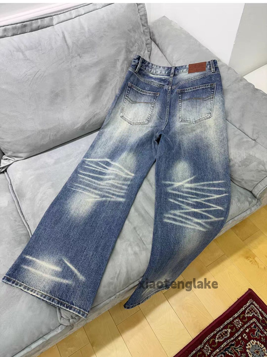 Jean Utility washed faded loose baggy skate hiphop jeans Size US 30 / EU 46 - 6 Thumbnail