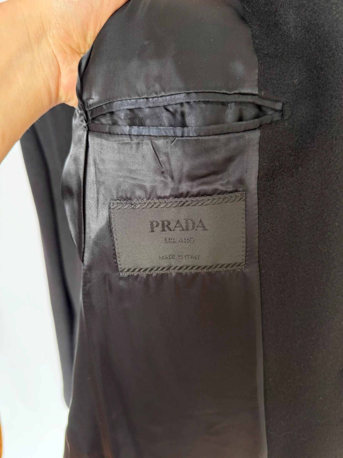 Prada Prada 100% Cashmere Chester Coat Black 48 Size US M / EU 48-50 / 2 - 4 Thumbnail