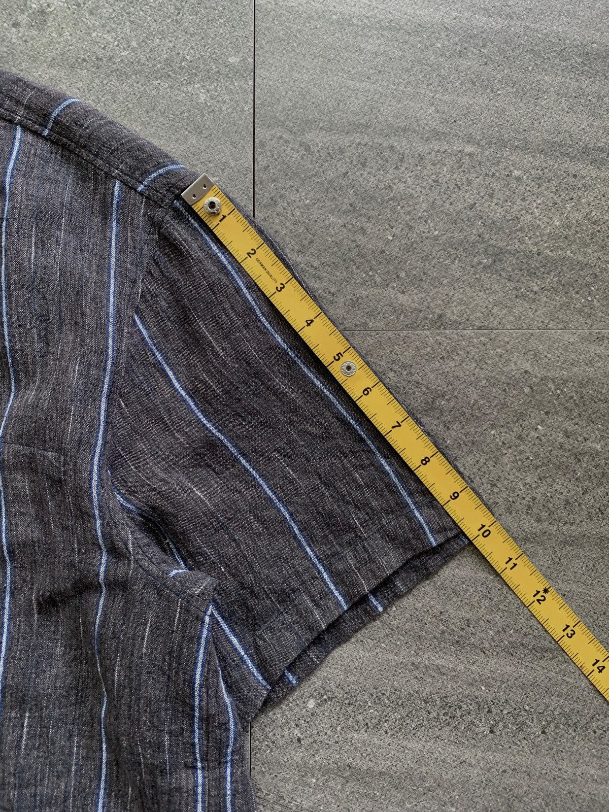 Issey Miyake FREE TAX! 90s Linen Relaxed Striped Shirt Size US L / EU 52-54 / 3 - 12 Thumbnail