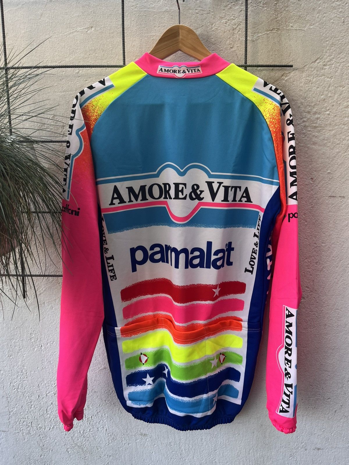 Vintage Nalini vintage cycling jersey Amore Vita Team Farini Size US XXL / EU 58 / 5 - 9 Thumbnail