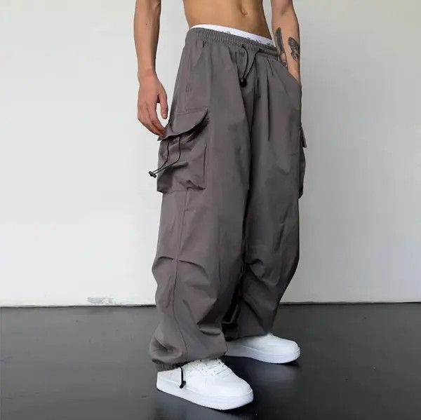 Japanese Brand Kurumiya x Risa Streetwear Jogger cargo parachute pants y2k Size US 32 / EU 48 - 2 Thumbnail