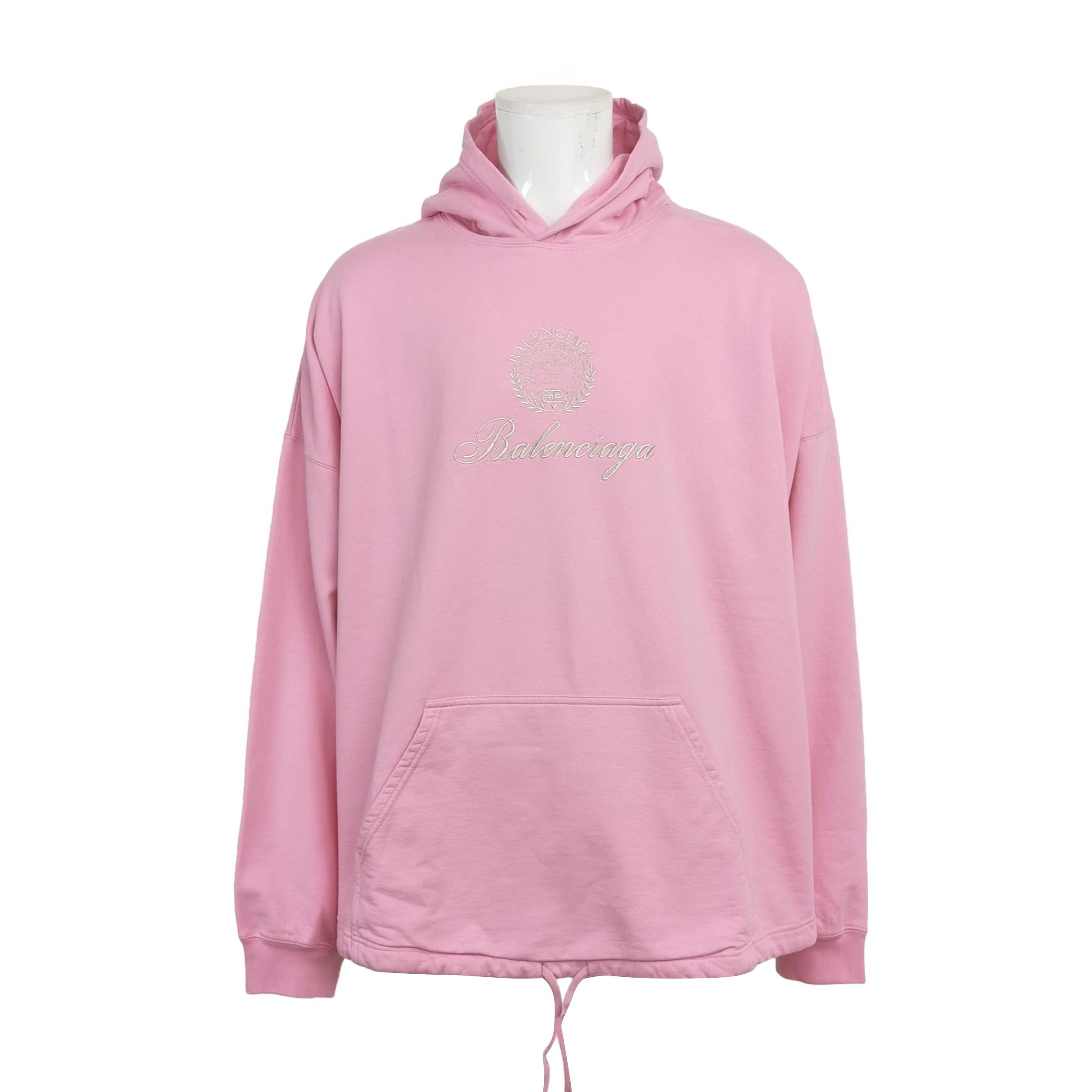 Balenciaga Balenciaga Cotton Logo Hoodie M Pink Size US M / EU 48-50 / 2 - 1 Thumbnail