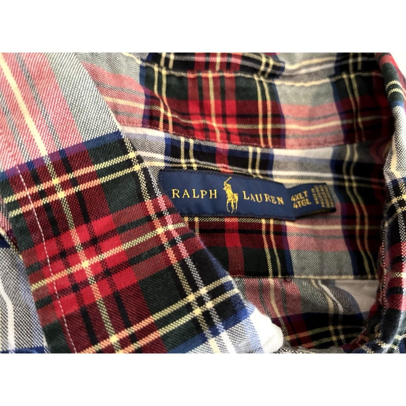Polo Ralph Lauren Polo Ralph Lauren Plaid Long Sleeve Button Down Pony Shirt Red Green Mens 4XLT Size US XXL / EU 58 / 5 - 2 Thumbnail