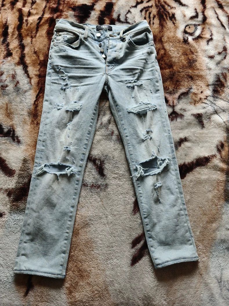 Amiri Amiri Light Blue Ladies Denim Pants Size 29" - 1 Thumbnail