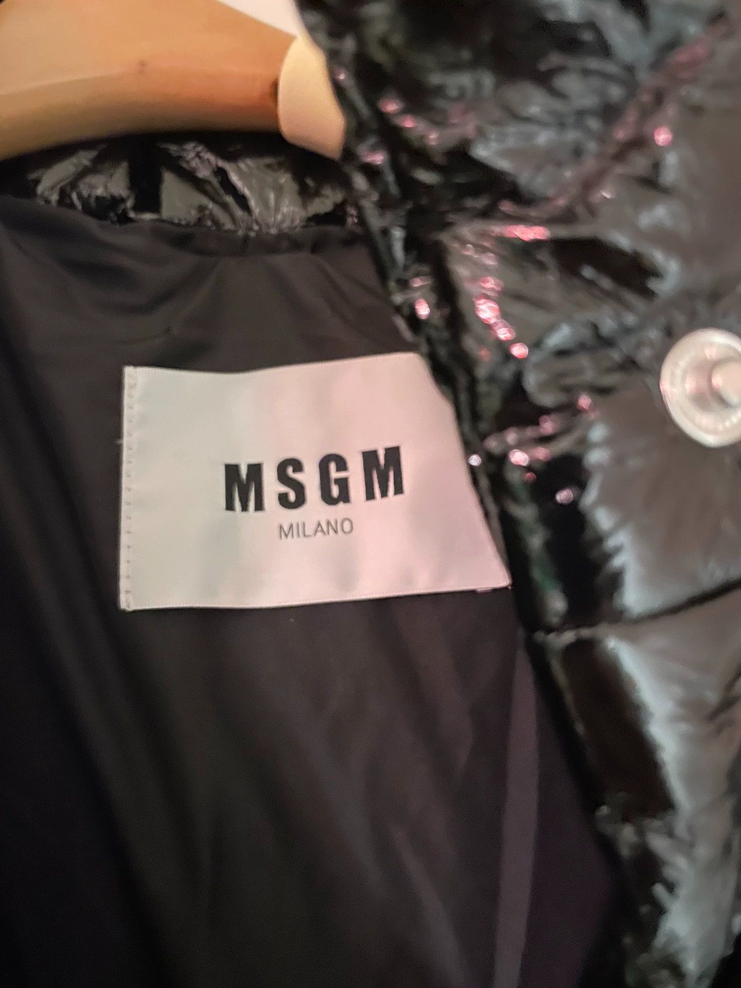 MSGM msgm shiny down jacket 38, worn once, detachable hood Size XS / US 0-2 / IT 36-38 - 3 Thumbnail