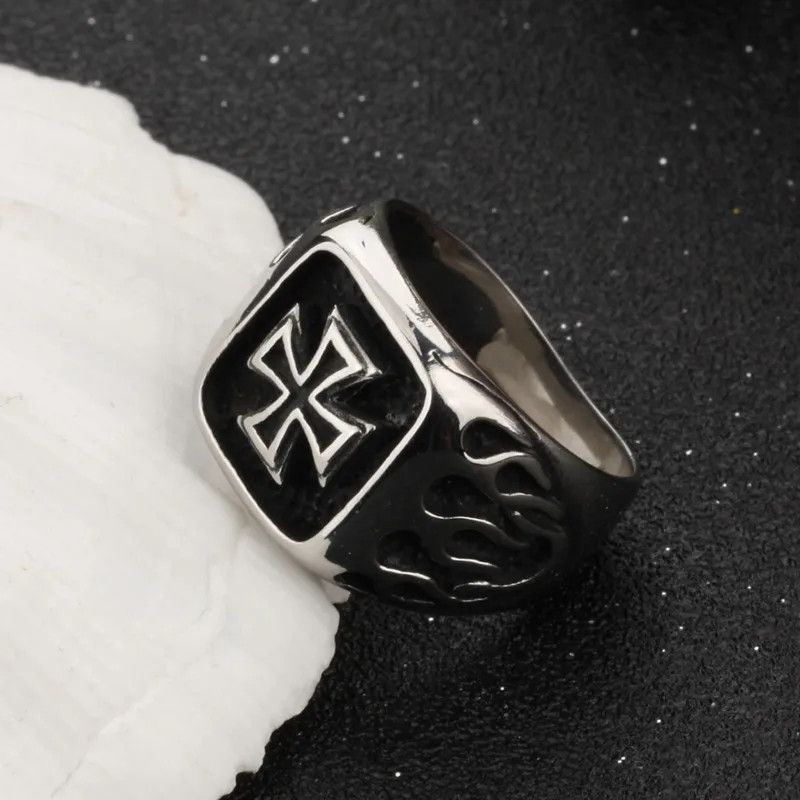 Japanese Brand × Jewelry × Vintage Silver Fire Cross Ring Size ONE SIZE - 2 Thumbnail