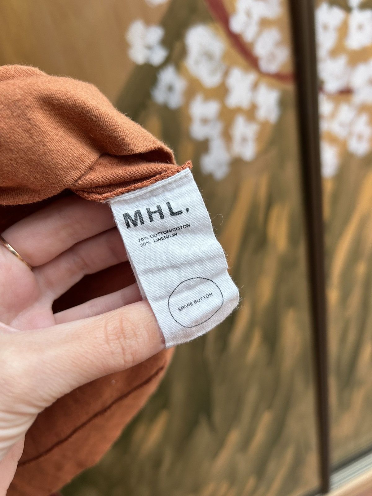 Margaret Howell MHL Margaret Howell Simple Tee Cotton Linen Jersey Brick Red Size XS / US 0-2 / IT 36-38 - 6 Thumbnail