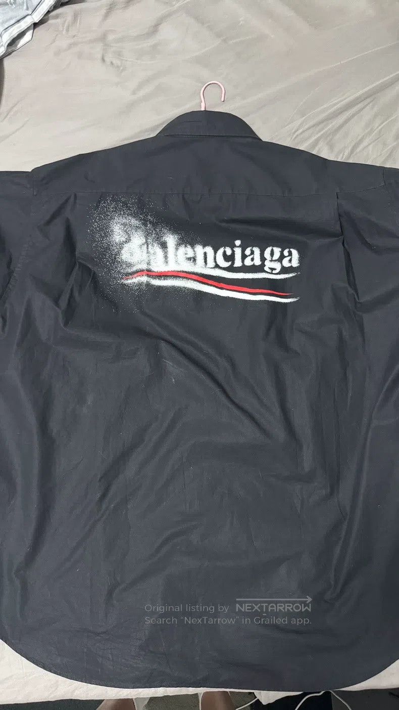 Balenciaga Balenciaga size 40 Black Dissolved Cola Short-sleeve Shirt Size US S / EU 44-46 / 1 - 1 Thumbnail