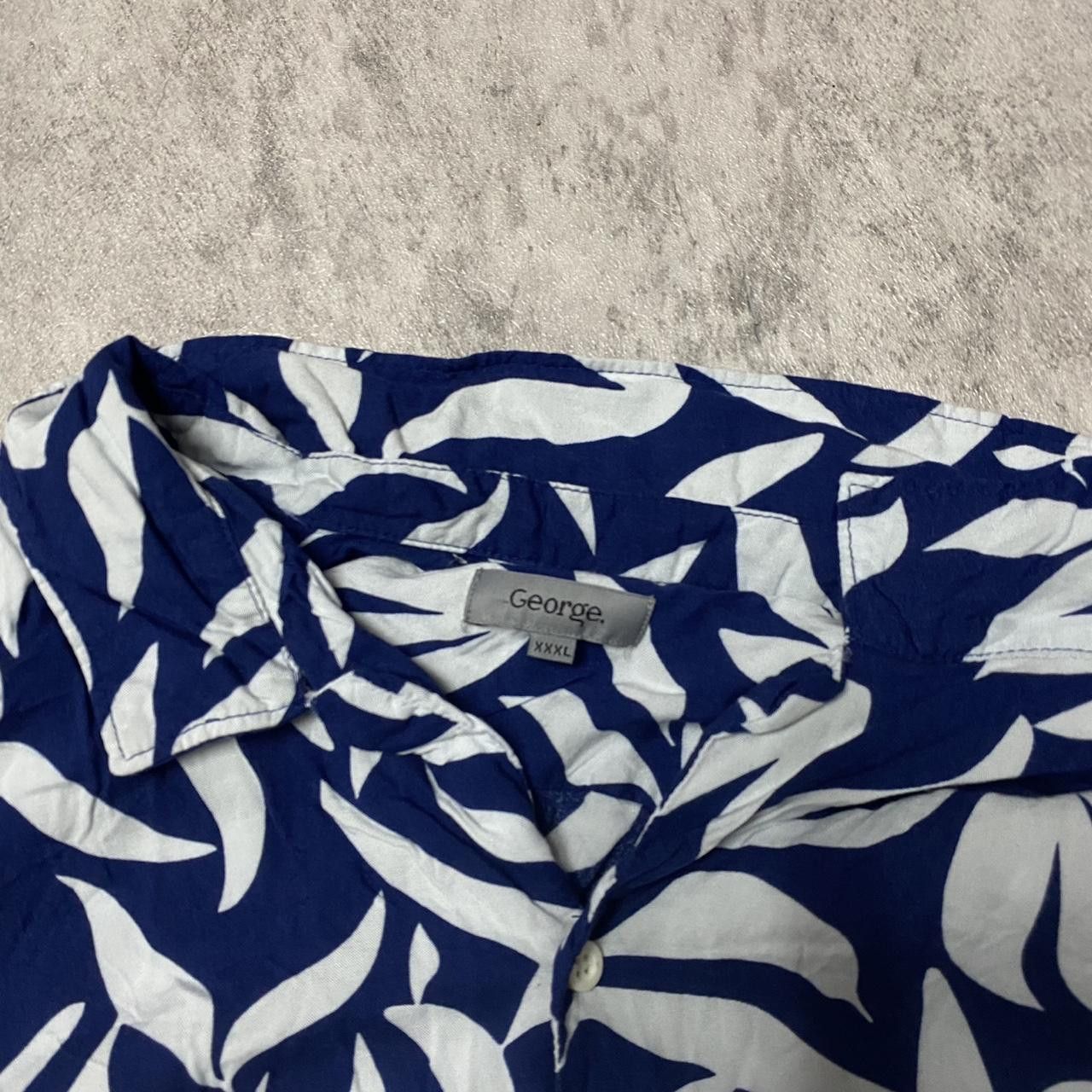 Other Navy and white floral button-up shirt #floralshirt Size US XXL / EU 58 / 5 - 3 Thumbnail
