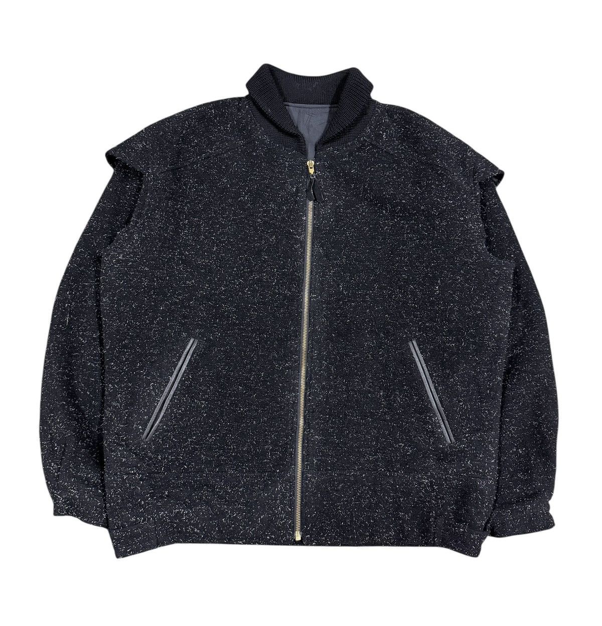 If Six Was Nine Btg🔥80’s Wool Alpaca Bomber Shawl Collar Zipper Jacket Size US L / EU 52-54 / 3 - 1 Thumbnail