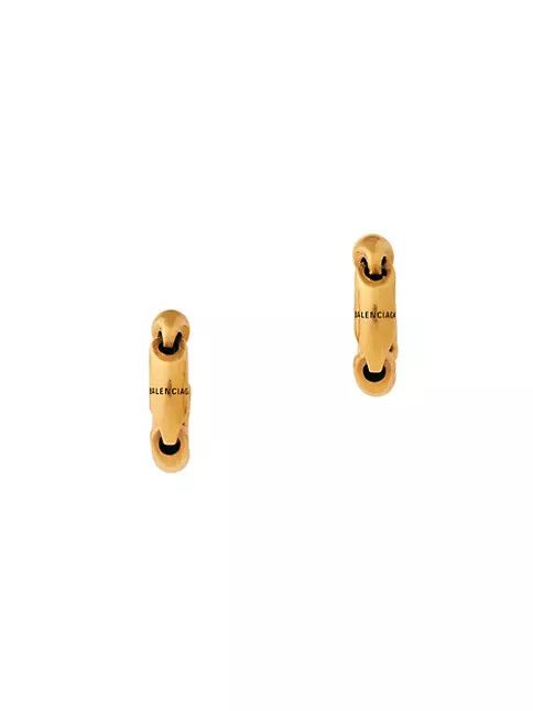 Balenciaga o1mt1gz0125 Size: OS / Solid 2.0 Earrings in Gold Size ONE SIZE - 2 Thumbnail