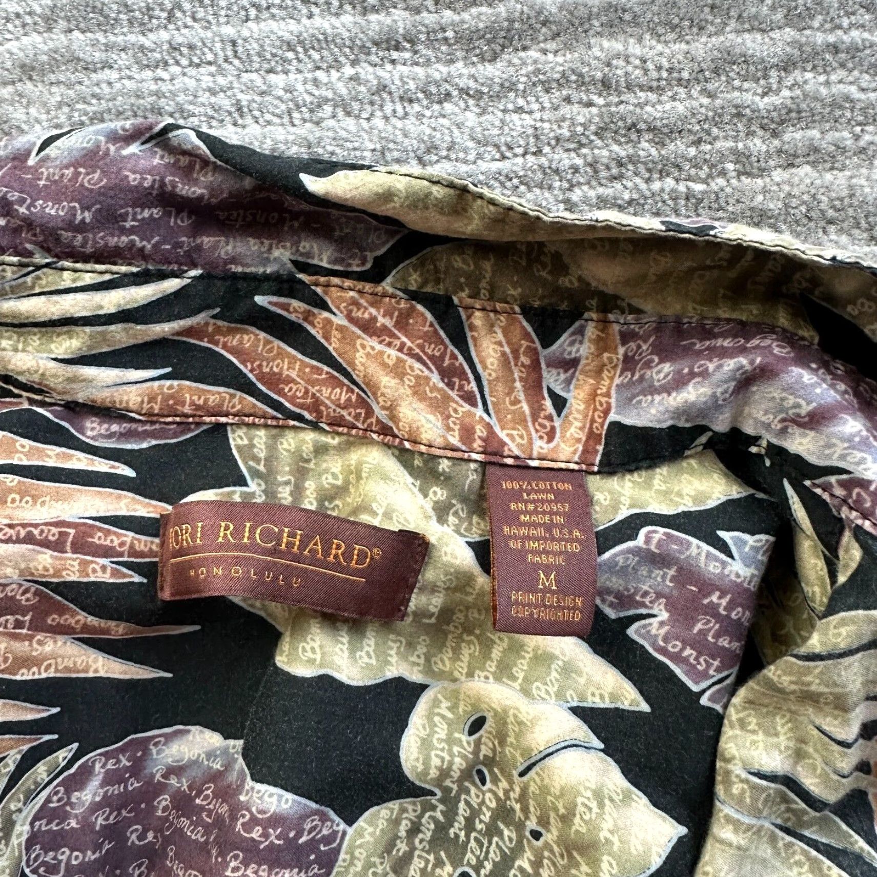 Tori Richard Tori Richard Shirt Mens Medium Black Green Floral Button Up Hawaiian Shirt Mens M Green Hawaiian Floral Button-Up Shirt Size US M / EU 48-50 / 2 - 6 Thumbnail