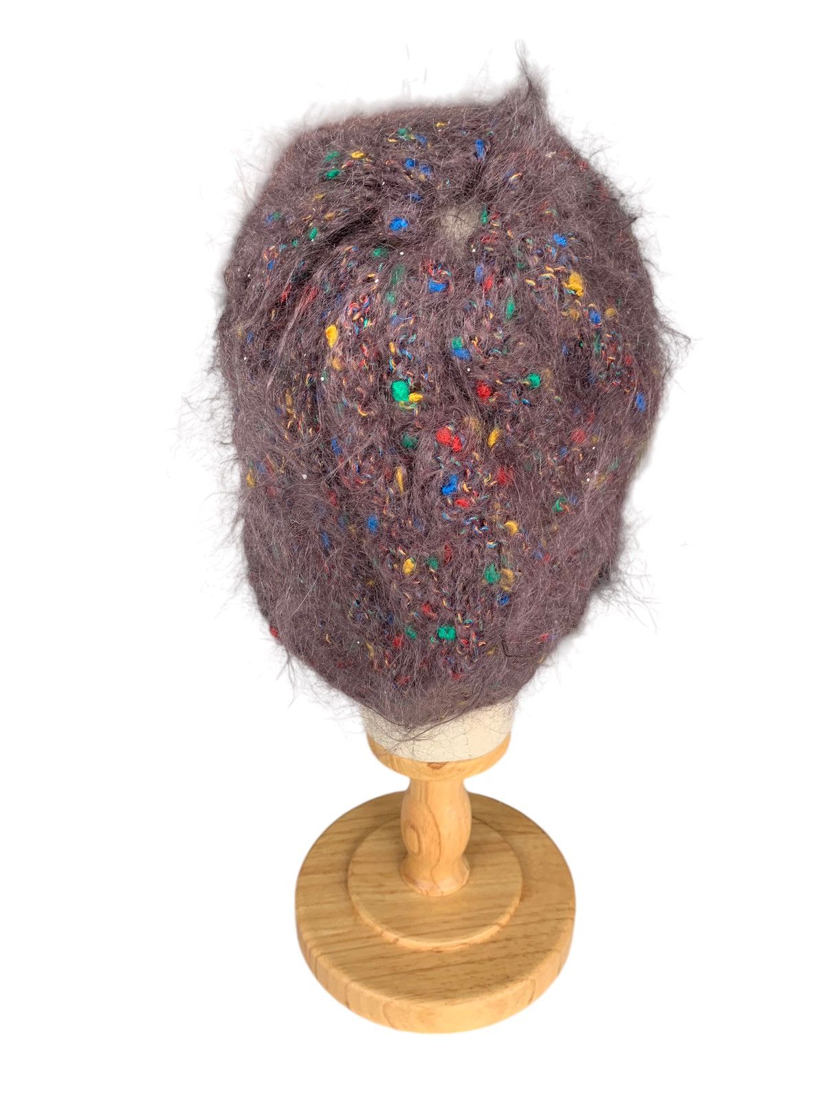 14th Addiction × Japanese Brand × Le Grande Bleu (L.G.B.) Punk Style Fur Distressed Knit Multicolour Beanie Hats Size ONE SIZE - 4 Thumbnail