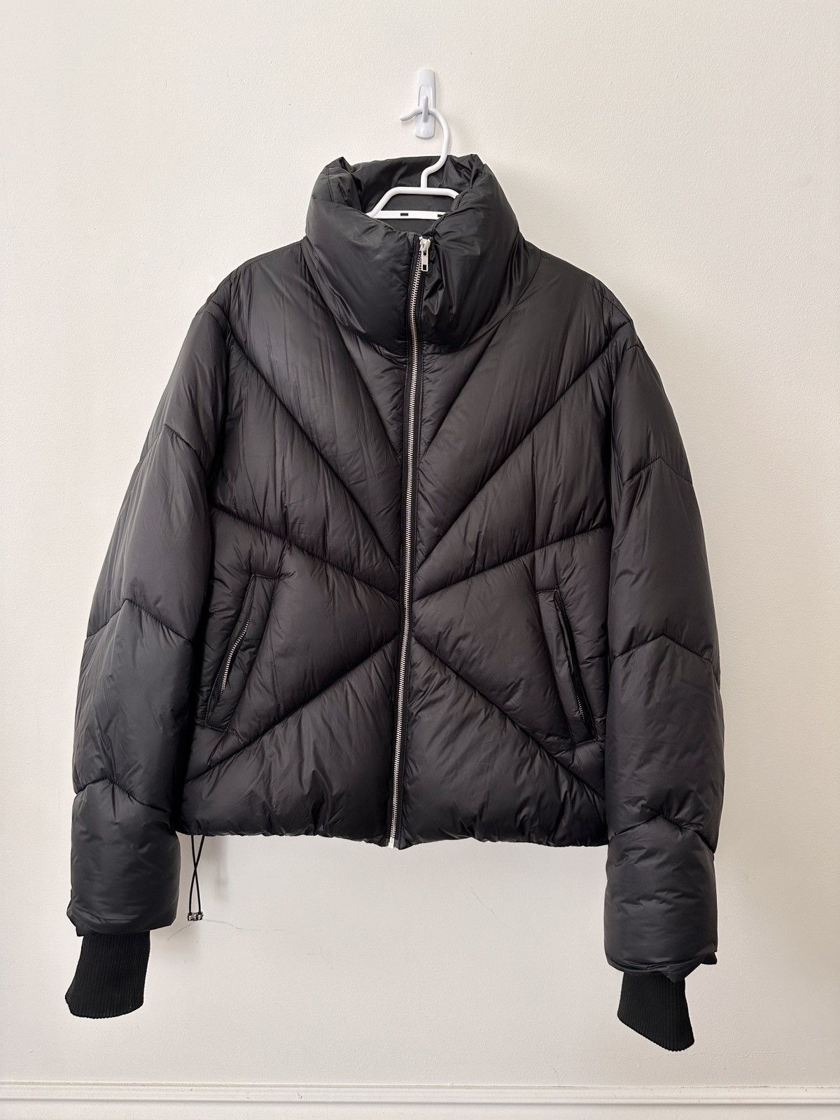 image of German Vicinity Black X-Puffer Jacket. Rick Owens, Men's (Size Medium)