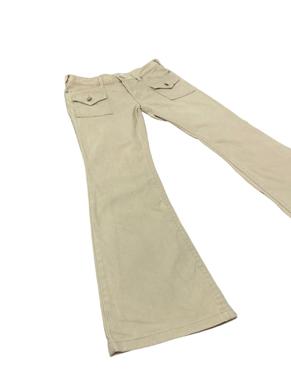 Image of Hype Flare Jeans Back Rush Stretch Slim Boot Cut 77 in Beige, Men's (Size 30)